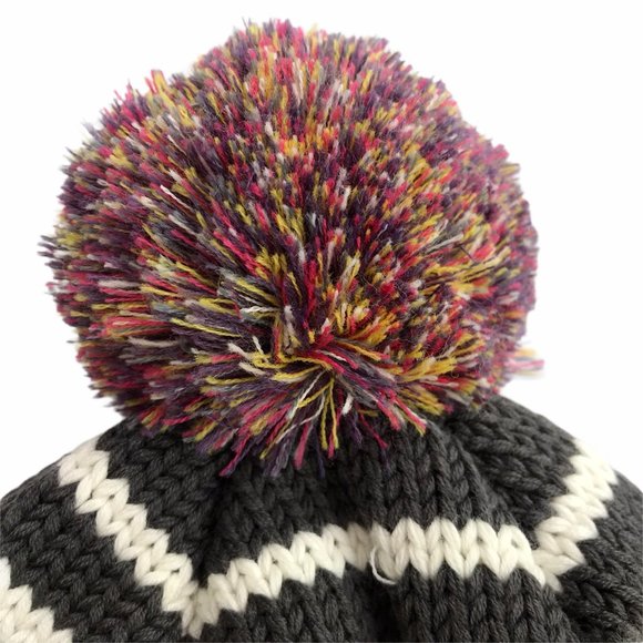 KAVU Ear Flap Trapper Wool Pom Pom Hat Multicolor - Picture 3 of 7